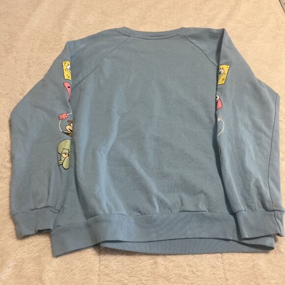 Nickelodeon Spongebob Squarepants Blue Sweatshirt Size M(7-9) - Picture 6 of 10